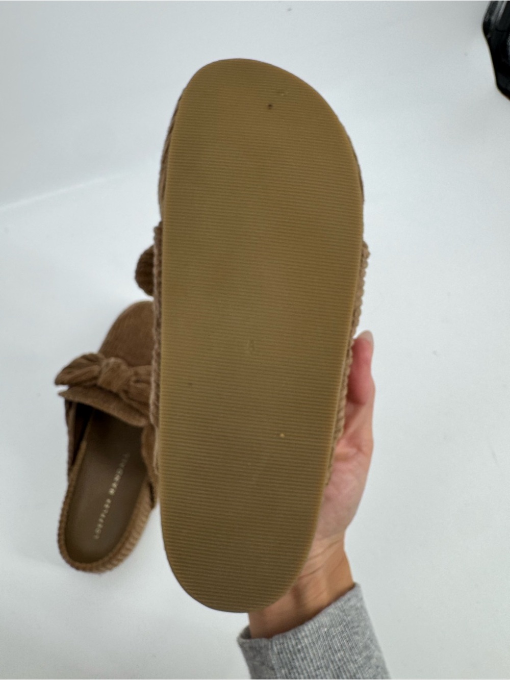 LOEFFLER RANDALL Bree Studded Clog Corduroy Mushroom Brown Slip On Size 8 - Picture 5 of 9